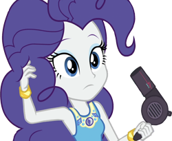 Size: 3066x2520 | Tagged: safe, edit, edited screencap, editor:homersimpson1983, screencap, rarity, human, do it for the ponygram!, equestria girls, g4, my little pony equestria girls: better together, 2d, armpits, background removed, bracelet, breasts, bust, clothes, cute, dress, eyeshadow, female, geode of shielding, gold, hair dryer, high res, jewelry, magical geodes, makeup, not a vector, pinkie pie hair, raribetes, rarity peplum dress, simple background, sleeveless, sleeveless dress, solo, teenager, transparent background, wrist cuffs