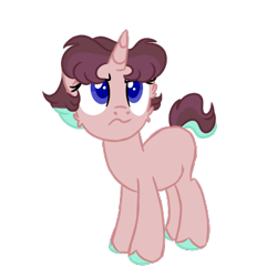 Size: 400x400 | Tagged: safe, artist:fuckomcfuck, oc, oc only, oc:flicker, pony, unicorn, g4, offspring, parent:oc:doodles, parent:starlight glimmer, parents:canon x oc, simple background, solo, transparent background