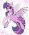 Size: 1723x2048 | Tagged: safe, artist:petaltwinkle, twilight sparkle, alicorn, butterfly, pony, g4, clothes, female, flower, flower in hair, flower in tail, lidded eyes, long tail, looking at you, mare, scarf, signature, simple background, smiling, smiling at you, solo, spread wings, tail, twilight sparkle (alicorn), white background, wings