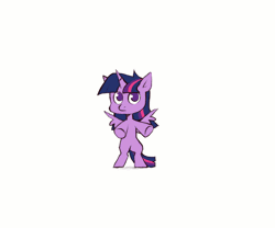 Size: 1296x1080 | Tagged: safe, artist:buvanybu, twilight sparkle, alicorn, pony, g4, animated, bipedal, dancing, do the sparkle, gif, looking at you, simple background, solo, spread wings, twilight sparkle (alicorn), white background, wings