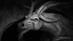 Size: 4800x2700 | Tagged: safe, artist:zubirus, discord, draconequus, g4, beard, black and white, bust, digital art, digital painting, facial hair, grayscale, long hair, monochrome, portrait, realistic, serious, serious face