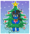 Size: 4551x5020 | Tagged: safe, artist:queenkittyok, oc, oc only, oc:klodette, christmas, christmas tree, commission, gradient background, holiday, solo, tree, ych result