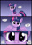 Size: 1280x1761 | Tagged: safe, artist:lennondash, part of a set, twilight sparkle, alicorn, pony, series:too close, g4, breaking the fourth wall, close-up, comic, curious, cute, extreme close-up, eyelashes, female, gradient background, looking at you, mare, open mouth, part of a series, purple background, snoot, solo, speech bubble, staring at you, sternocleidomastoid, twiabetes, twilight sparkle (alicorn)