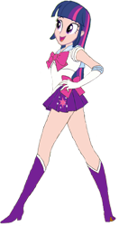 Size: 1024x1933 | Tagged: safe, artist:homersimpson1983, twilight sparkle, equestria girls, g4, 1000 hours in ms paint, background removed, boots, clothes, cosplay, costume, gloves, high heel boots, sailor moon (series), sailor senshi, sailor uniform, shirt, shoes, simple background, skirt, solo, transparent background, uniform