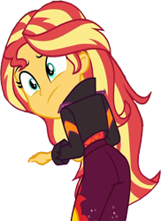 Size: 1834x2520 | Tagged: safe, edit, edited screencap, editor:mrtoonlover83, screencap, sunset shimmer, human, equestria girls, g4, background removed, bunset shimmer, butt, female, not a vector, simple background, solo, transparent background