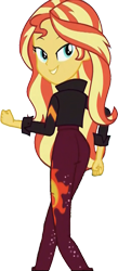 Size: 1101x2520 | Tagged: safe, edit, edited screencap, editor:mrtoonlover83, screencap, sunset shimmer, human, equestria girls, g4, background removed, bunset shimmer, butt, female, not a vector, pose, simple background, solo, transparent background