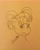 Size: 2340x2892 | Tagged: safe, artist:starrscout-23, derpibooru exclusive, cheerilee (g3), earth pony, pony, g3, g3.5, female, frown, heart ears, mare, monochrome, orange background, pigtails, simple background, solo, traditional art, unamused, unimpressed