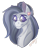 Size: 604x726 | Tagged: safe, artist:trashpanda czar, marble pie, earth pony, pony, g4, bust, chest fluff, ear piercing, hair bun, long hair, piercing, portrait, simple background, solo, transparent background