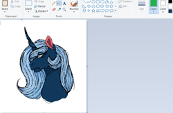 Size: 770x506 | Tagged: safe, alicorn, pony, fallout equestria, blue mane, ms paint, solo
