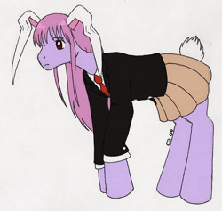Size: 832x789 | Tagged: safe, artist:cqmorrell, pony, bunny ears, clothes, female, mare, ponified, reisen udongein inaba, skirt, touhou