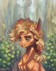 Size: 2480x3125 | Tagged: safe, artist:bultico, applejack, earth pony, pony, g4, bust, female, high res, mare, solo