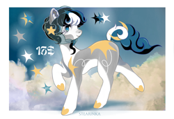 Size: 1454x1000 | Tagged: safe, artist:stearinka, oc, oc only, earth pony, pony, adoptable, coat markings, female, mare, solo