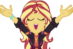 Size: 3740x2520 | Tagged: safe, edit, edited screencap, editor:homersimpson1983, screencap, sunset shimmer, human, equestria girls, g4, background removed, female, high res, not a vector, open mouth, simple background, solo, transparent background