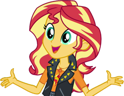 Size: 3251x2520 | Tagged: safe, edit, edited screencap, editor:homersimpson1983, screencap, sunset shimmer, human, equestria girls, g4, background removed, clothes, female, geode of empathy, happy, high res, magical geodes, not a vector, simple background, solo, transparent background