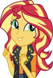 Size: 1737x2520 | Tagged: safe, edit, edited screencap, editor:homersimpson1983, screencap, sunset shimmer, human, equestria girls, g4, background removed, female, geode of empathy, magical geodes, not a vector, simple background, smiling, solo, transparent background