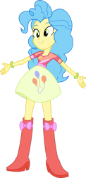 Size: 827x1698 | Tagged: safe, artist:lazyvideogamegirl, oc, oc only, oc:goldenrod jamboree, human, equestria girls, g4, boots, bracelet, clothes, equestria girls-ified, female, green eyes, grin, jewelry, not princess skystar, not skystar, recolor, shirt, shoes, simple background, skirt, smiling, solo, standing, transparent background