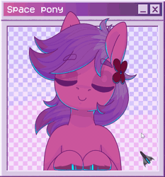 Size: 792x850 | Tagged: safe, artist:wavecipher, oc, oc only, oc:superluminal, pegasus, pony, ><, accessory swap, adorable distress, animated, bedroom eyes, blushing, boop, colored wings, covering face, cute, download at source, eyes closed, eyeshadow, floppy ears, flower, flower in hair, gif, gradient wings, looking at you, makeup, male, mouse cursor, pipe (plumbing), scrunchy face, sleeping, smiling, smiling at you, solo, spread wings, stallion, unshorn fetlocks, wings
