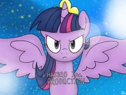 Size: 2880x2160 | Tagged: safe, artist:mxbu, twilight sparkle, alicorn, pony, g4, caption, female, frown, high res, reference, solo, text, twilight sparkle (alicorn), winx club