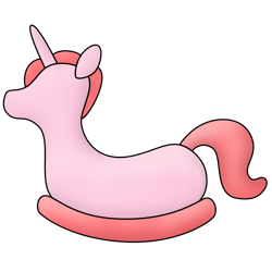 Size: 2000x2000 | Tagged: safe, anonymous artist, inflatable pony, high res, inflatable, rocking horse, simple background, transparent background