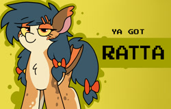 Size: 1194x760 | Tagged: safe, artist:rattatatus78, oc, oc only, oc:ratta, bat pony, pony, banned from equestria daily, female, gradient background, mare, solo, style emulation, ya got