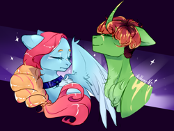 Size: 2292x1720 | Tagged: safe, artist:millman;, oc, pegasus, pony, unicorn, duo