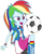 Size: 1969x2520 | Tagged: safe, edit, edited screencap, editor:mrtoonlover83, screencap, rainbow dash, human, equestria girls, g4, my little pony equestria girls, arms, background removed, boots, breasts, bust, clothes, collar, eyebrows, female, football, hair, kicking, not a vector, open mouth, open smile, raised eyebrow, shirt, shoes, simple background, skirt, smiling, solo, sports, t-shirt, talking, teenager, teeth, transparent background, wristband