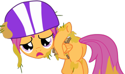 Size: 5900x3500 | Tagged: safe, artist:jadeharmony, scootaloo, pegasus, pony, g4, the cutie mark chronicles, butt, plot, scootabutt, simple background, solo, transparent background, tree sap and pine needles