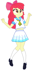 Size: 1900x3960 | Tagged: safe, artist:gmaplay, apple bloom, human, equestria girls, g4, clothes, pretty sailor crew, school uniform, simple background, solo, transparent background