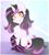 Size: 1800x2000 | Tagged: safe, artist:kwiateko, oc, oc only, pony, unicorn, chest fluff, chibi, clothes, commission, cute, female, grey hair, pink hair, sitting, smiling, socks, solo, striped socks, yellow eyes