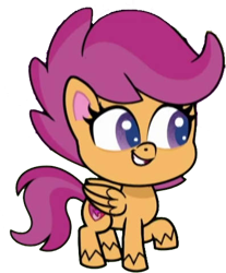 Size: 397x479 | Tagged: safe, edit, edited screencap, editor:pascalmulokozi2, screencap, scootaloo, pegasus, pony, disappearing act, g4.5, my little pony: pony life, background removed, female, filly, foal, not a vector, simple background, solo, transparent background