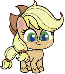 Size: 312x354 | Tagged: safe, artist:pascalmulokozi2, edit, edited screencap, screencap, applejack, earth pony, pony, disappearing act, g4.5, my little pony: pony life, background removed, female, mare, not a vector, simple background, solo, transparent background