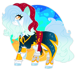Size: 3946x3633 | Tagged: safe, artist:crazysketch101, oc, oc only, oc:pearl, earth pony, pony, sea pony, gold, high res, jewelry, necklace, pirate, simple background, solo, transparent background