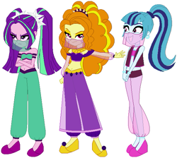 Size: 609x546 | Tagged: safe, artist:elsie1234, adagio dazzle, aria blaze, sonata dusk, human, equestria girls, g4, arabian, base used, belly dancer, belly dancer outfit, clothes, dress, female, simple background, singing belly dancing rainbooms, the dazzlings, trio, trio female, veil, white background