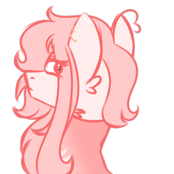 Size: 900x900 | Tagged: safe, artist:fuckomcfuck, oc, oc only, oc:piper, earth pony, pony, ear piercing, earring, jewelry, piercing, pink, simple background, solo, transparent background