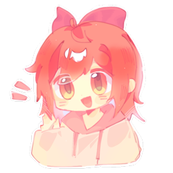 Size: 632x632 | Tagged: safe, artist:acg49, apple bloom, human, g4, blushing, clothes, hoodie, humanized, open mouth, simple background, solo, transparent background