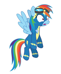 Size: 5208x6250 | Tagged: safe, alternate version, artist:gypsykumquat, rainbow dash, pegasus, pony, g4, .svg available, absurd resolution, clothes, dazed, female, flying, mare, show accurate, simple background, solo, transparent background, uniform, vector, wingpony badge, wonderbolts, wonderbolts uniform