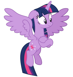 Size: 5352x5634 | Tagged: safe, alternate version, artist:gypsykumquat, twilight sparkle, alicorn, pony, g4, .svg available, absurd resolution, crossed hooves, female, flying, mare, show accurate, simple background, solo, transparent background, twilight sparkle (alicorn), vector