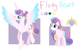 Size: 1120x714 | Tagged: safe, artist:chailicorice, artist:elementbases, princess flurry heart, alicorn, pony, g4, alternate hair color, base used, colored wings, concave belly, cutie mark, female, filly, foal, gradient wings, heart, height difference, mare, older, older flurry heart, physique difference, reference sheet, scar, self paradox, self ponidox, simple background, slender, solo, tall, teenager, thin, transparent background, wings