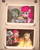Size: 1501x1875 | Tagged: safe, artist:jewellier, part of a set, limestone pie, marble pie, pinkie pie, earth pony, pony, series:ask the pie sisters, g4, accordion, ask, birthday cake, birthday candles, cake, campfire, candle, cute, daaaaaaaaaaaw, female, filly, filly marble pie, filly pinkie pie, fire, foal, food, hair over eyes, hair over one eye, happy, marbles, missing teeth, musical instrument, old photo, part of a series, photo album, pie sisters, pie twins, siblings, singing, sisters, twins, younger