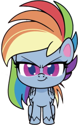 Size: 439x698 | Tagged: safe, edit, edited screencap, editor:pascalmulokozi2, screencap, rainbow dash, pegasus, pony, g4.5, my little pony: pony life, background removed, determined, female, mare, not a vector, simple background, solo, transparent background