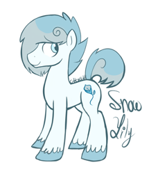 Size: 500x581 | Tagged: safe, artist:cottonsulk, oc, oc only, oc:snow lily, earth pony, pony, male, simple background, solo, stallion, white background