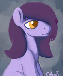 Size: 500x594 | Tagged: safe, artist:cottonsulk, oc, oc only, oc:slink, pony, male, sad, sitting, solo, stallion