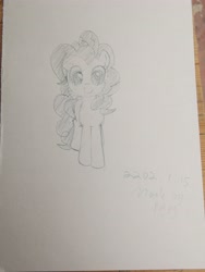 Size: 3840x5120 | Tagged: safe, artist:azhu, pinkie pie, earth pony, pony, g4, front view, smiling, solo, traditional art, walking