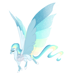 Size: 4500x4700 | Tagged: safe, artist:gigason, oc, oc only, oc:thunderbolt, pegasus, pony, colored wings, female, mare, multicolored wings, offspring, parent:rainbow dash, simple background, solo, transparent background, wings