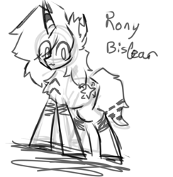 Size: 769x789 | Tagged: safe, artist:rony, oc, oc only, oc:rony bistear, monster pony, pony, unicorn, solo