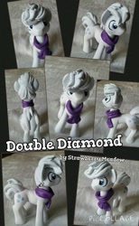 Size: 493x800 | Tagged: safe, artist:strawberrymeadow, double diamond, earth pony, pony, g4, clothes, craft, figure, irl, male, photo, scarf, solo, stallion