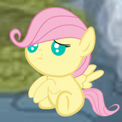 Size: 720x720 | Tagged: safe, artist:mlplary6, fluttershy, pegasus, pony, g4, animated, baby, baby pony, babyshy, cute, daaaaaaaaaaaw, eye shimmer, female, filly, filly fluttershy, foal, gif, shyabetes, solo, unhappy, upsies, weapons-grade cute, younger