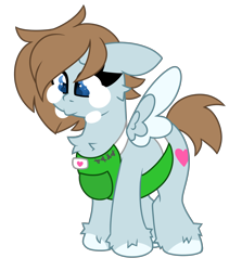 Size: 4043x4528 | Tagged: safe, artist:crazysketch101, oc, oc only, pegasus, pony, apron, clothes, crying, simple background, solo, transparent background