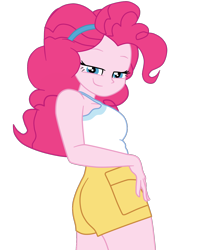 Size: 1440x1760 | Tagged: safe, artist:gmaplay, pinkie pie, human, equestria girls, g4, ass, balloonbutt, butt, female, seductive, seductive pose, simple background, solo, transparent background