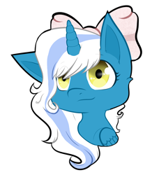 Size: 1510x1655 | Tagged: safe, artist:flaireraven, oc, oc only, oc:fleurbelle, alicorn, pony, alicorn oc, bow, cute, female, hair bow, horn, mare, one ear down, simple background, smiling, solo, transparent background, wingding eyes, wings, yellow eyes
